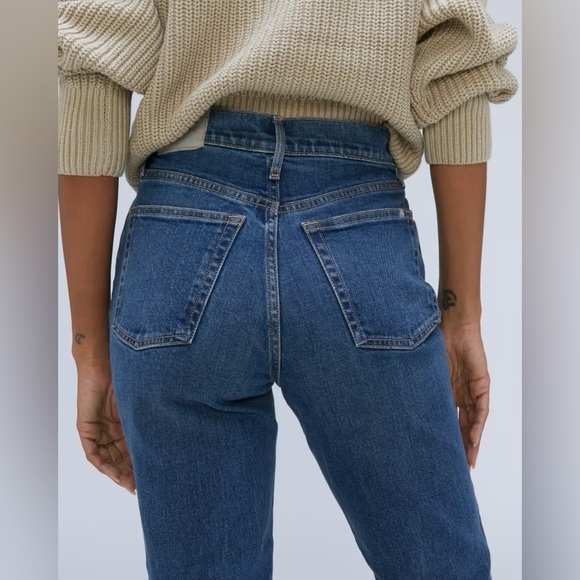 Everlane The Original Cheeky Jean High Rise Straight Leg Normcore Size 27 Crop - Picture 2 of 14